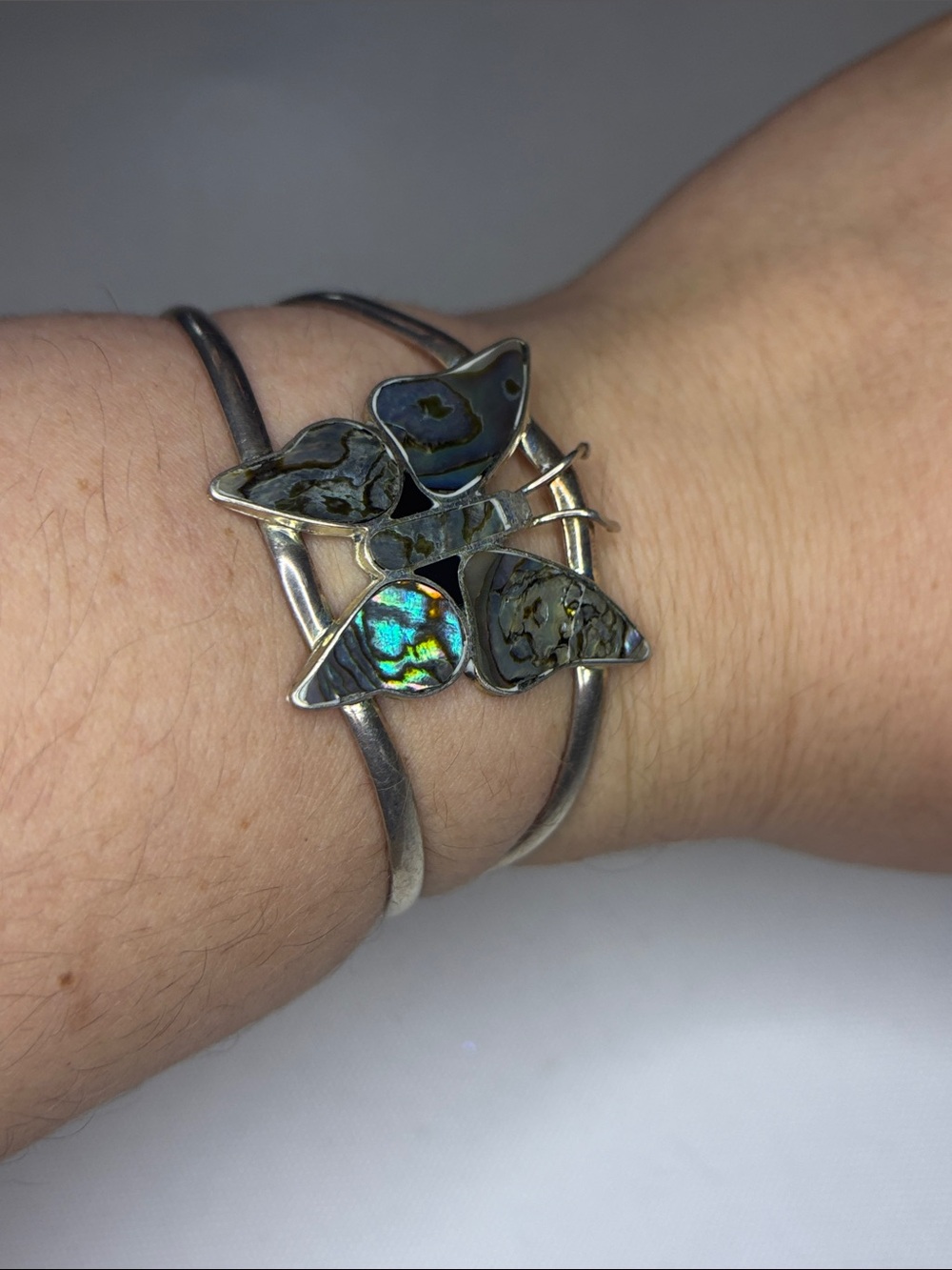 Alpaca Mexico abalone butterfly π¦ cuff - Picture 4 of 4